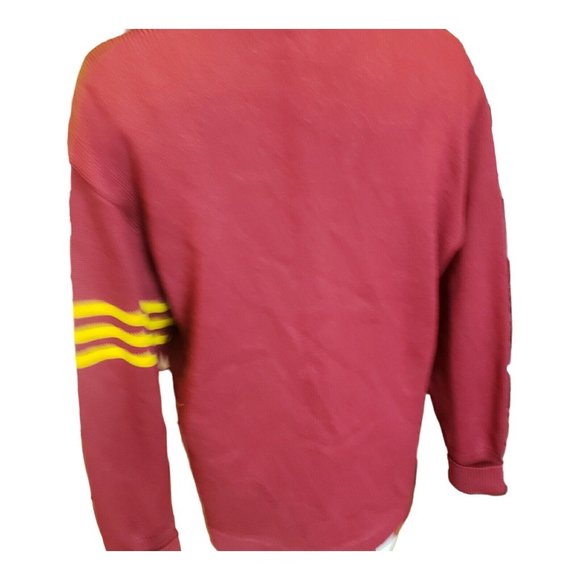 50's Cardigan Letterman Football/Basketball Sweater Wool vintage Crimson & Gold - Picture 2 of 11